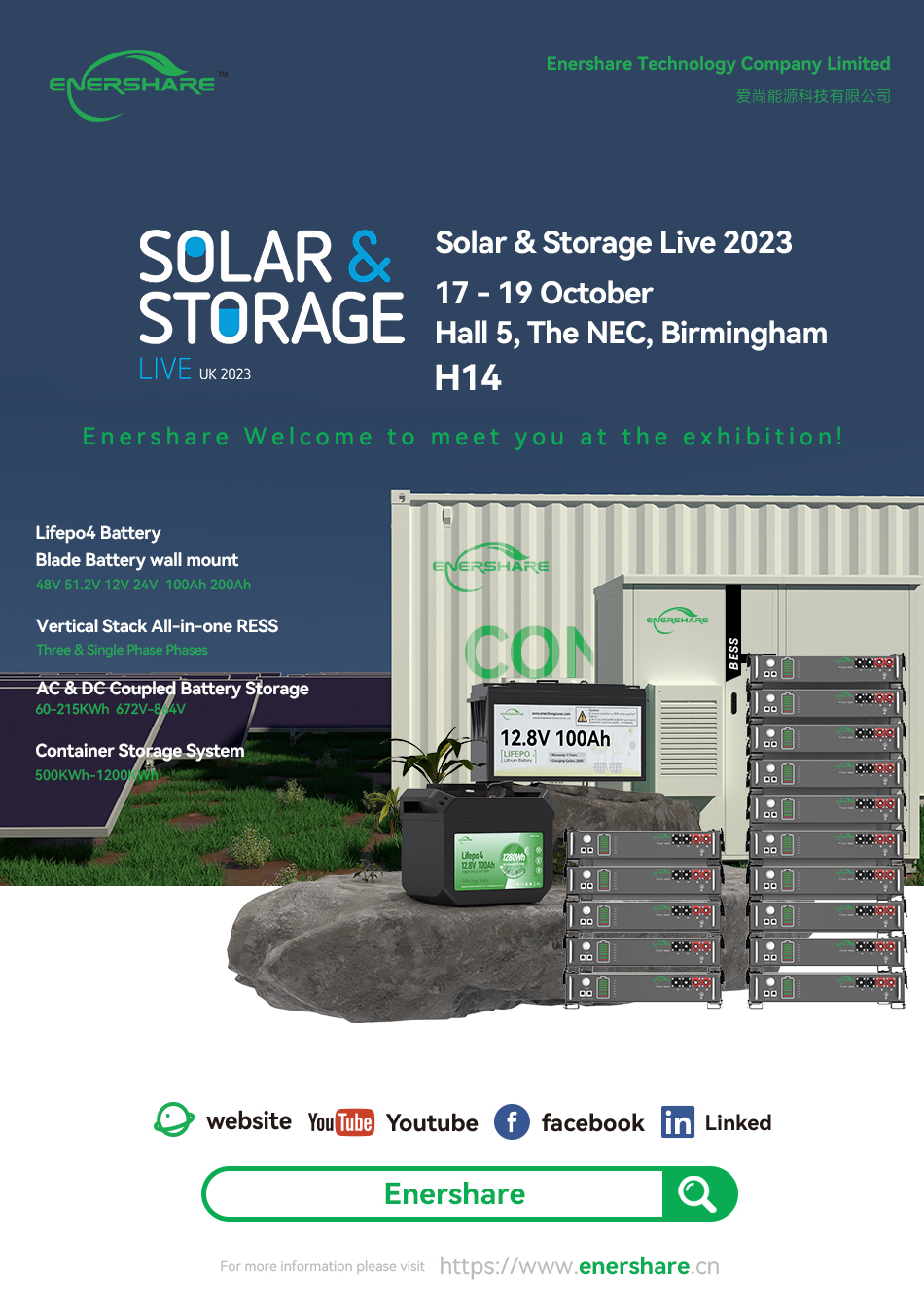 Enershare Energy will be at Solar & Storage Live UK 2023!